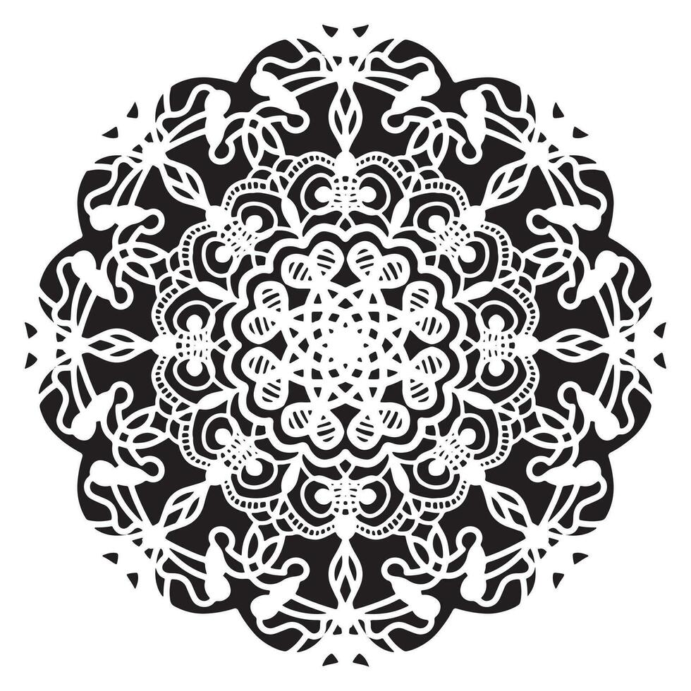 circular modelo mandala Arte decoración elementos para meditación cartel, tatuaje, alheña, mehndi, decorativo ornamento en étnico oriental estilo. colorante libro página. vector