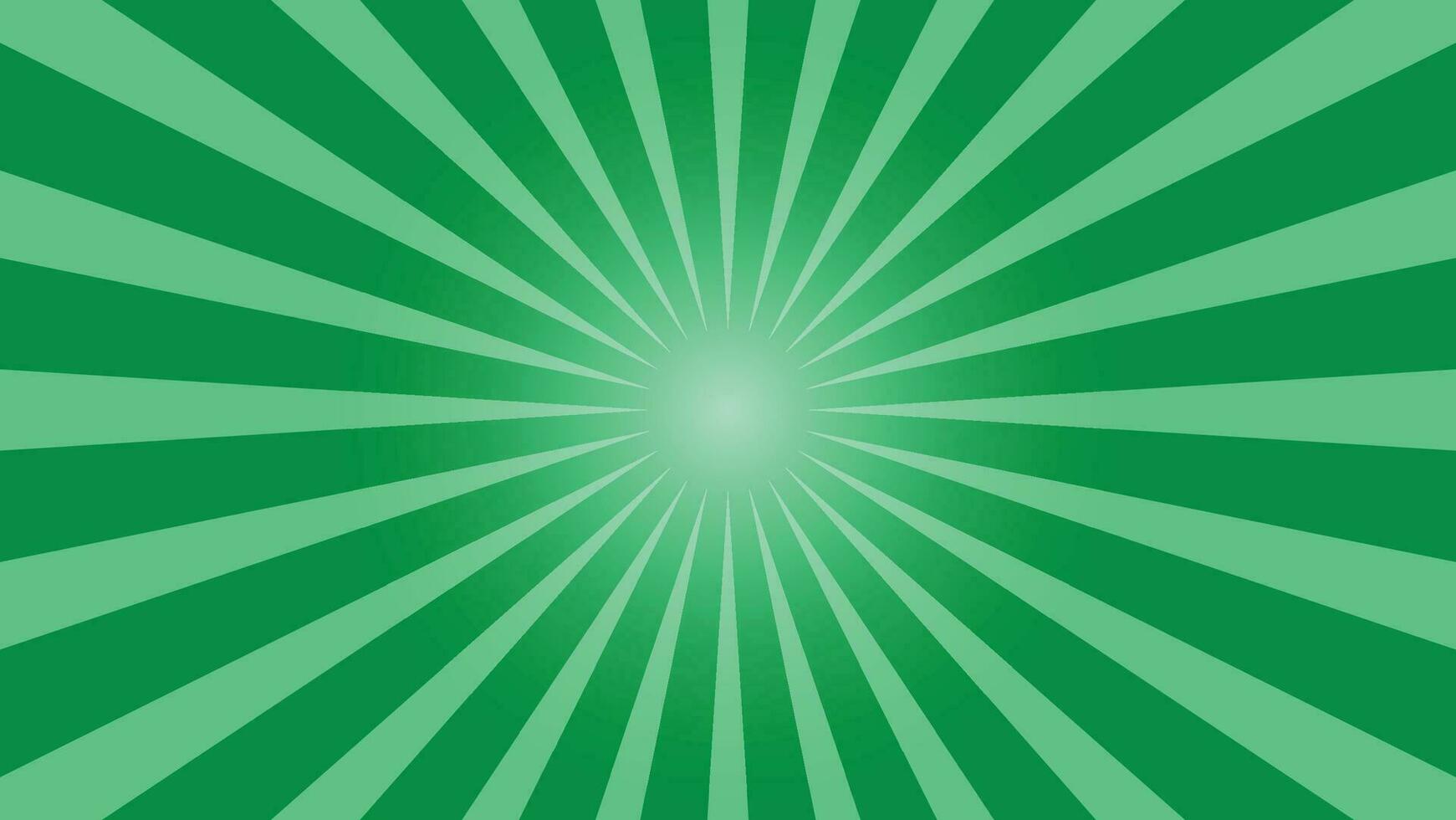 green sunburst background for graphic design element vector