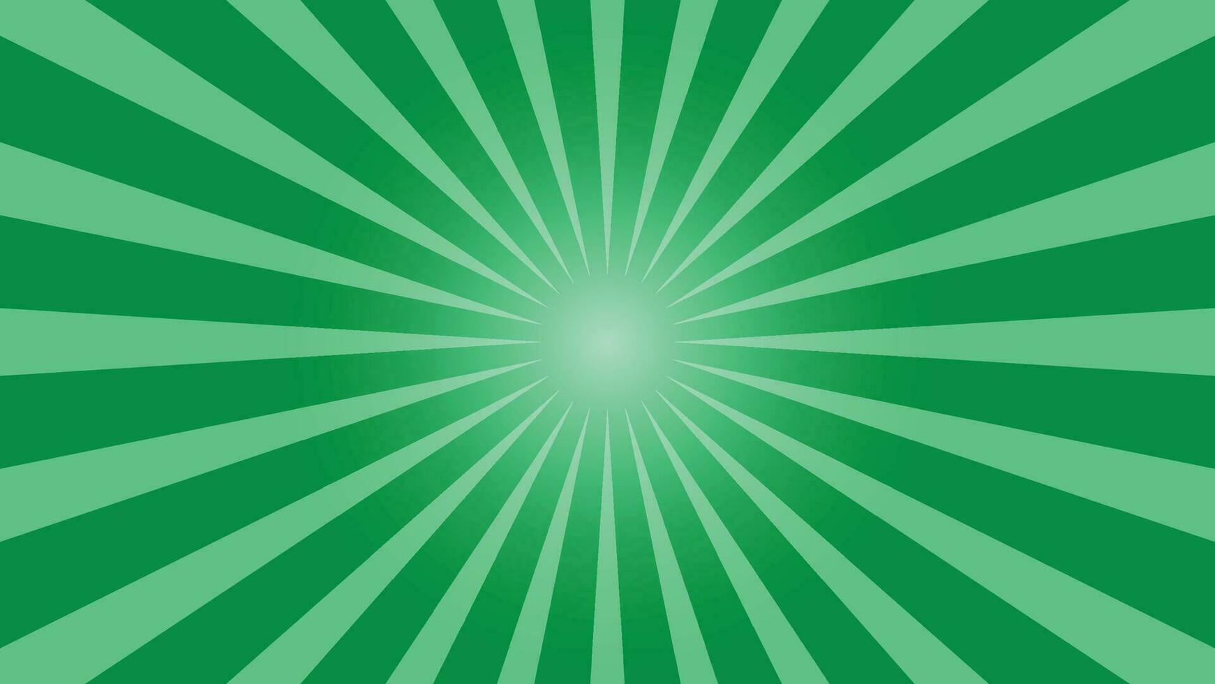 green sunburst background for graphic design element vector