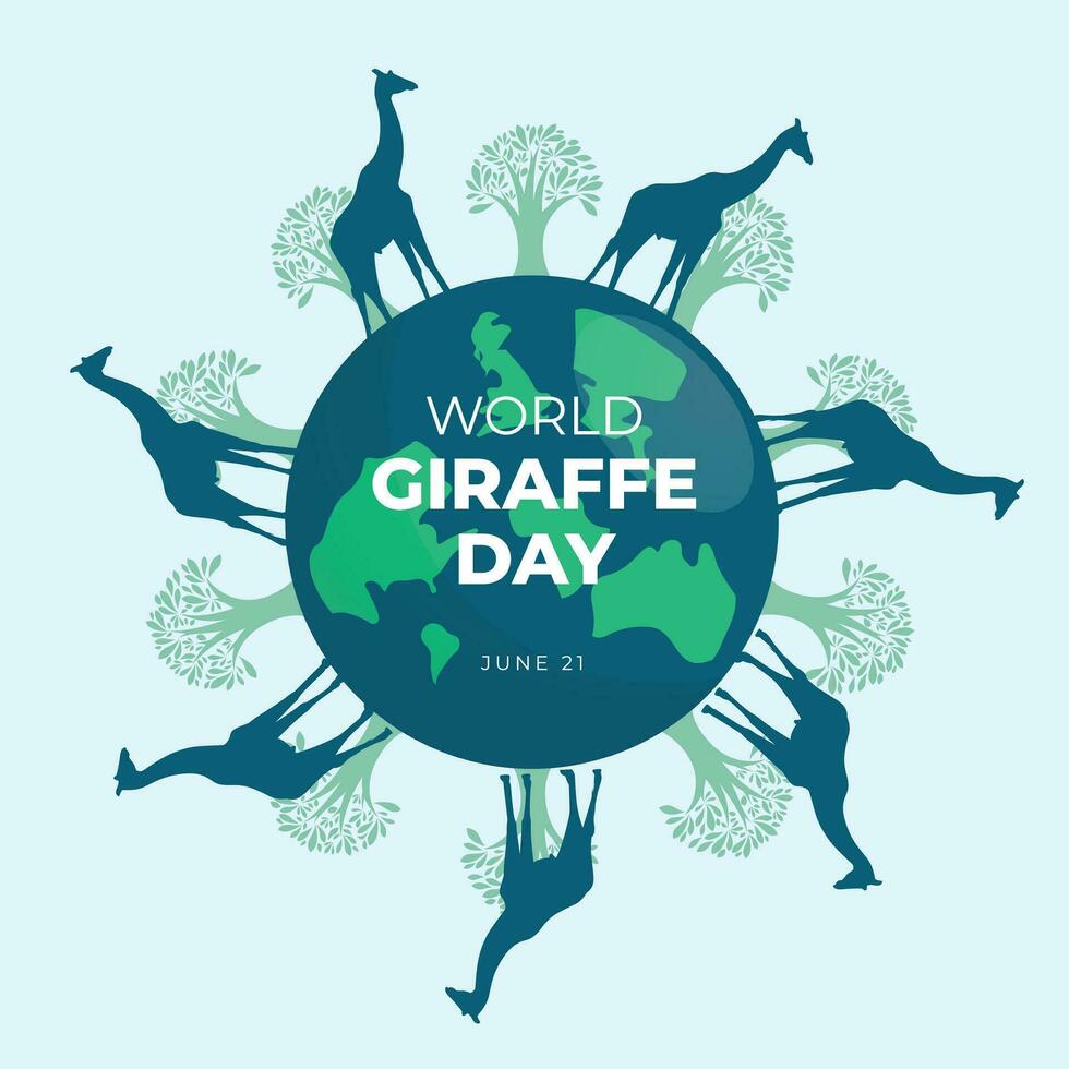 vector graphic of World Giraffe Day good for World Giraffe Day