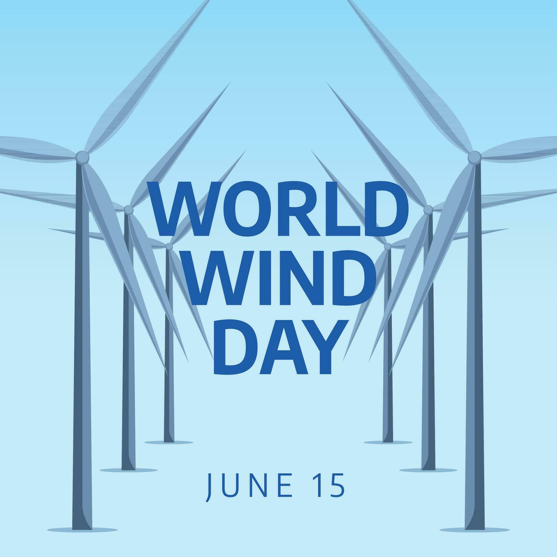vector graphic of World Wind Day good for World Wind Day celebration