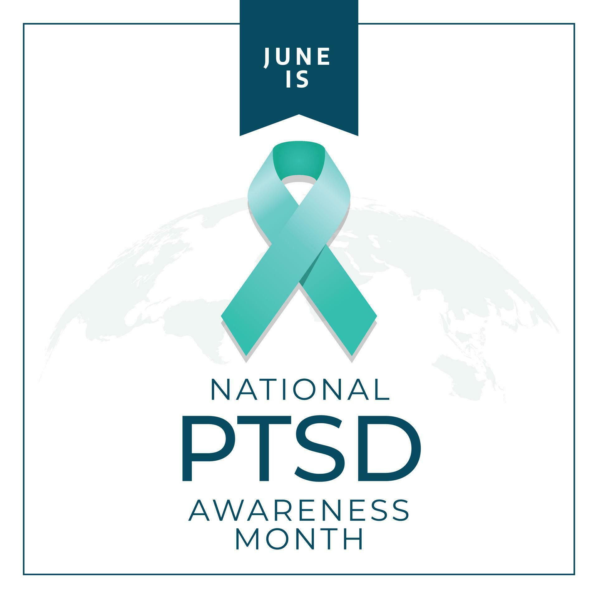 vector graphic of National PTSD Awareness Month good for National PTSD