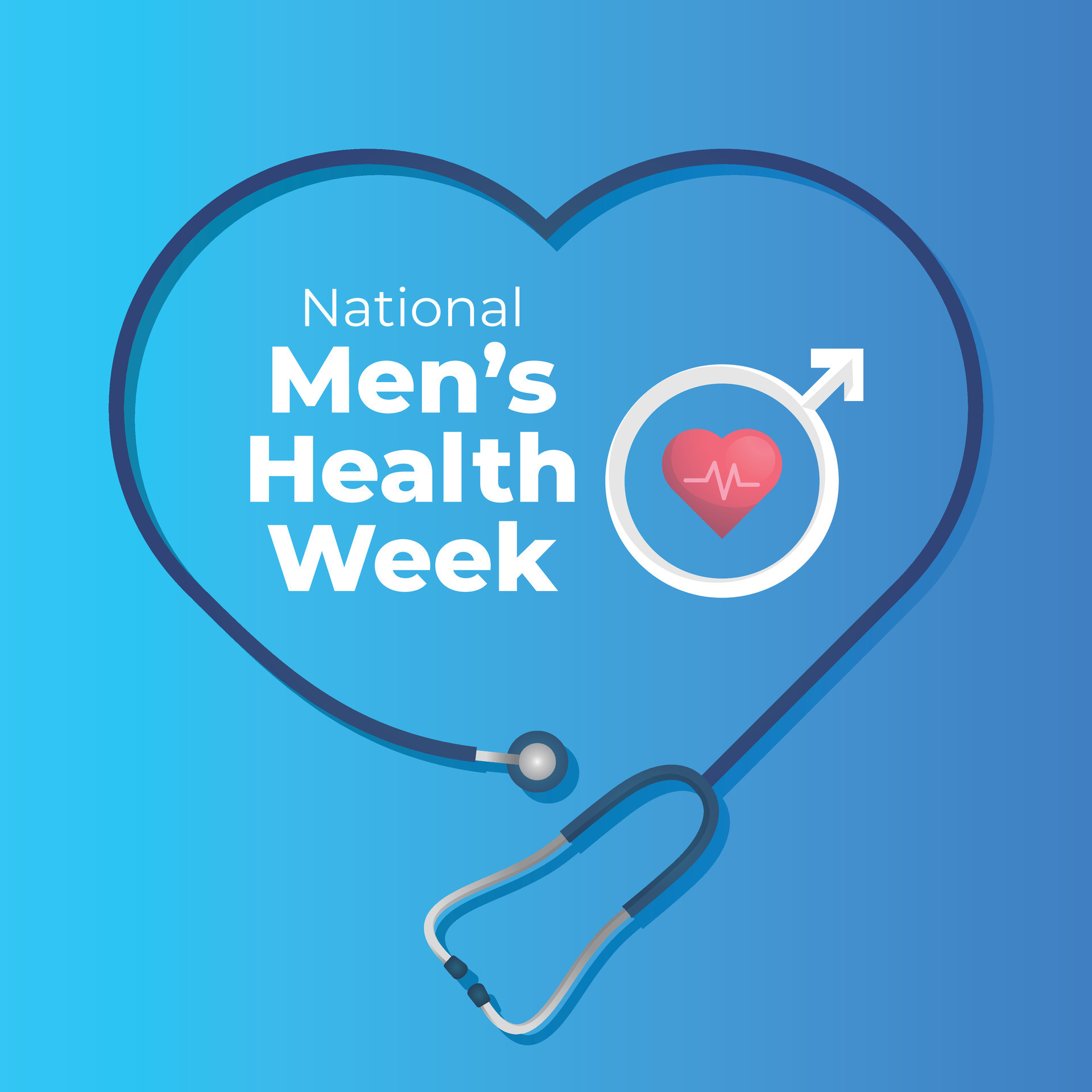 vector graphic of National Men's Health Week good for National Men's
