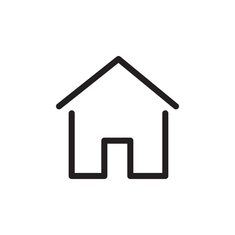 home icon. line, outline, solid style icon, vector illustration