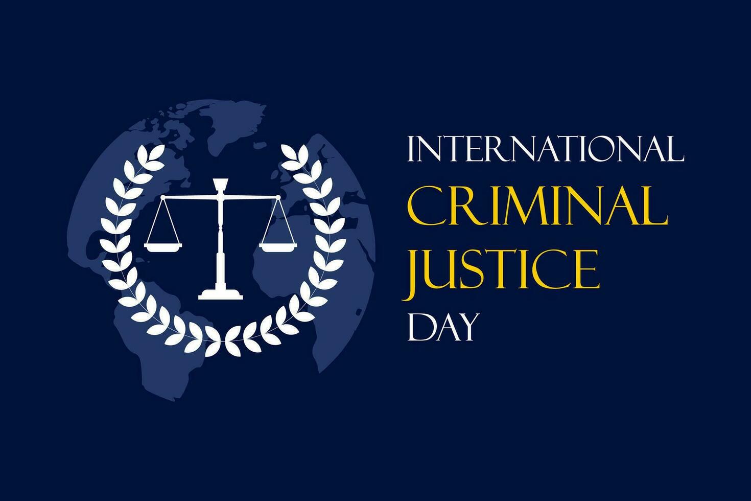 vector illustration of international criminal justice day poster or banner design