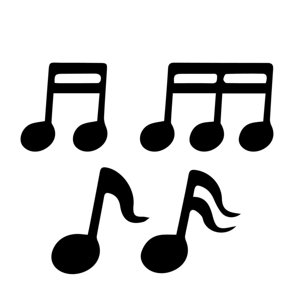 Tone music icon design. Note music icon in trendy flat style design. Vector illustration