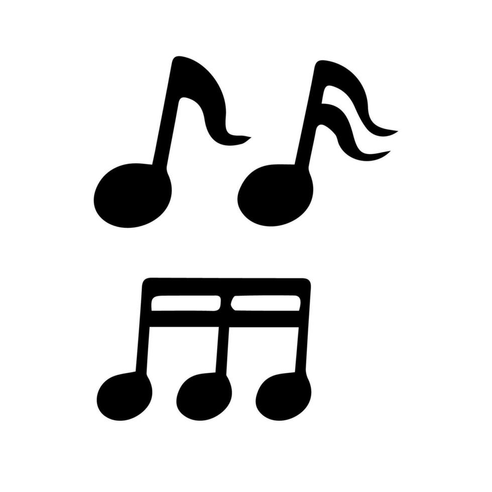 Tone music icon design. Note music icon in trendy flat style design. Vector illustration