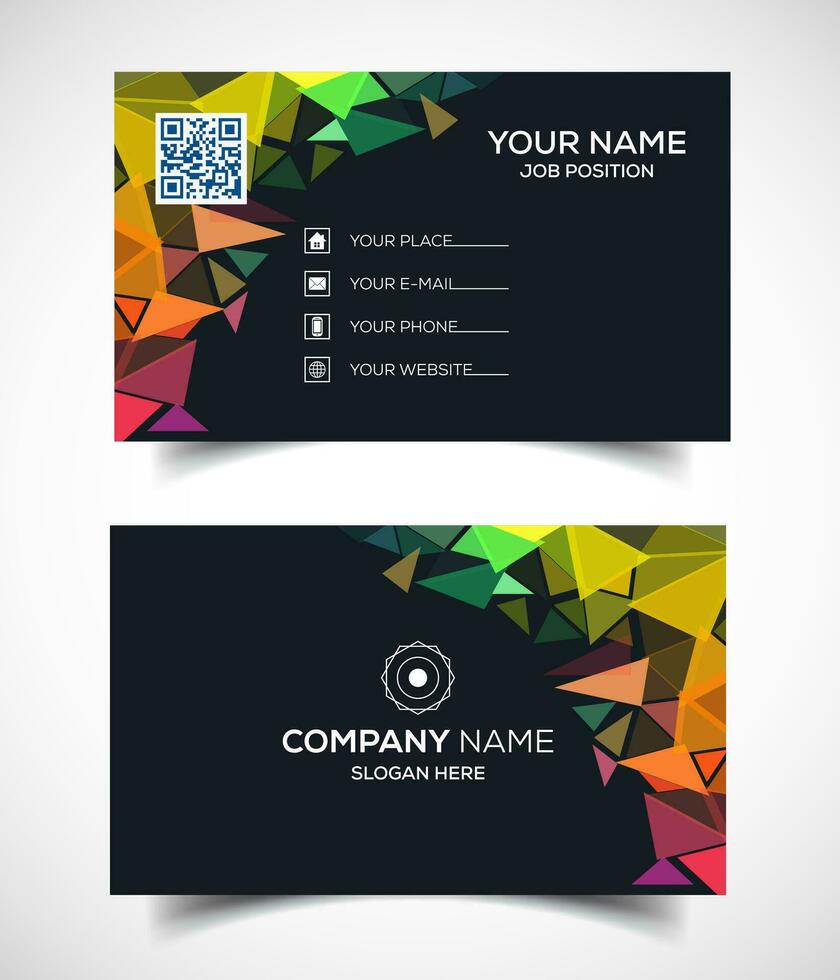 plantilla de tarjeta de visita corporativa creativa y moderna vector