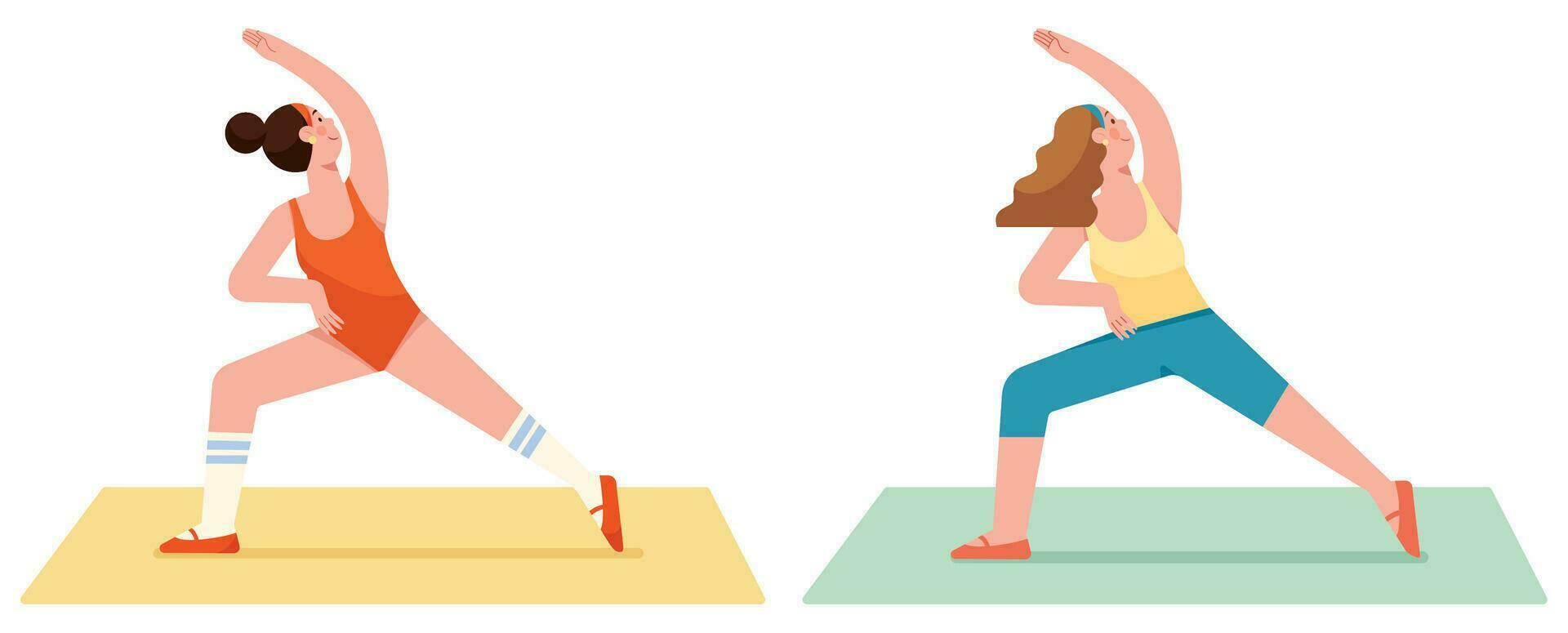 Female Workout on White vector