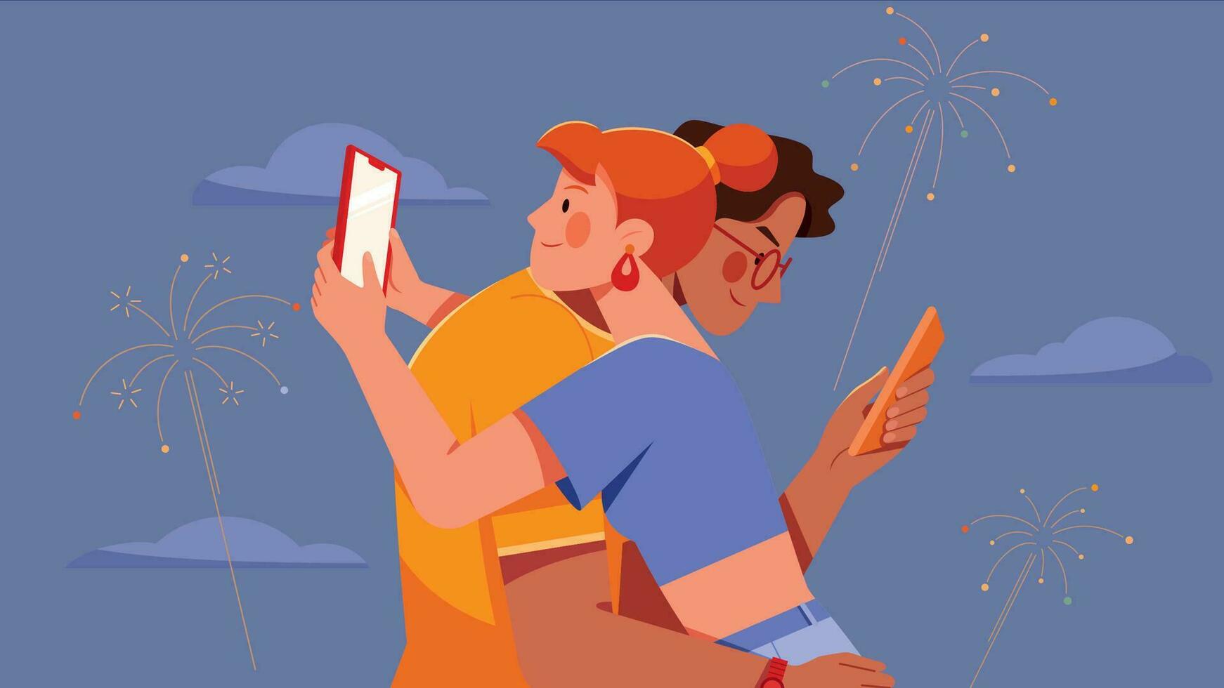 Smartphone Addiction Concept vector