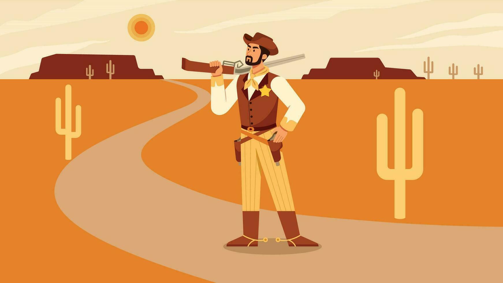 Cowboy Flat Design vector