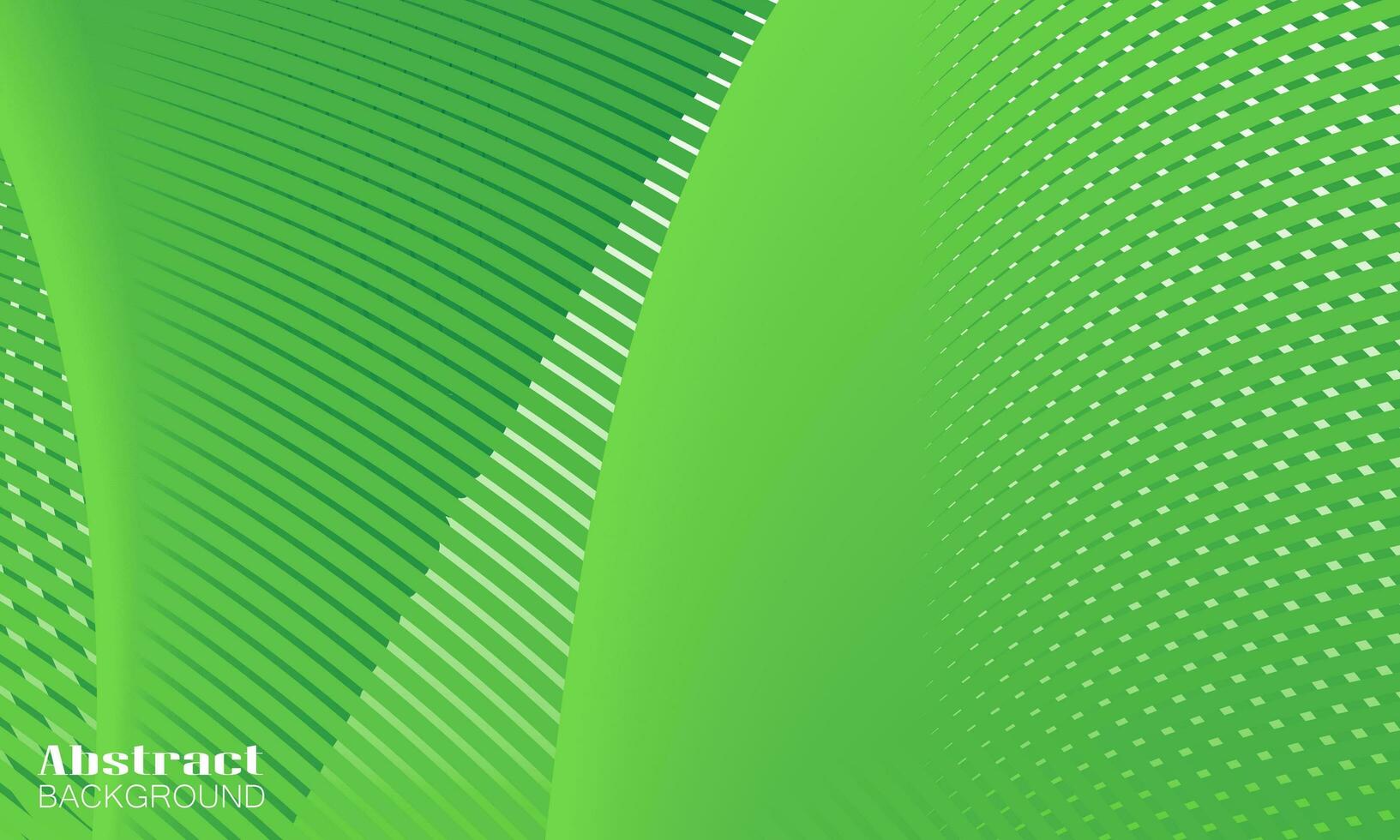 Abstract wave element for design Green. Stylized line art background. Colorful shiny wave with lines created using blend tool. vector