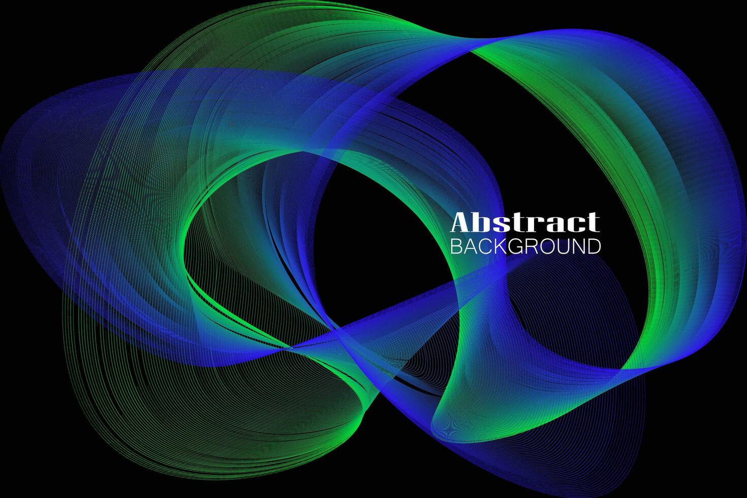 Abstract background with dynamic linear waves. Vector illustration in flat minimalistic style. isolated on dark background.