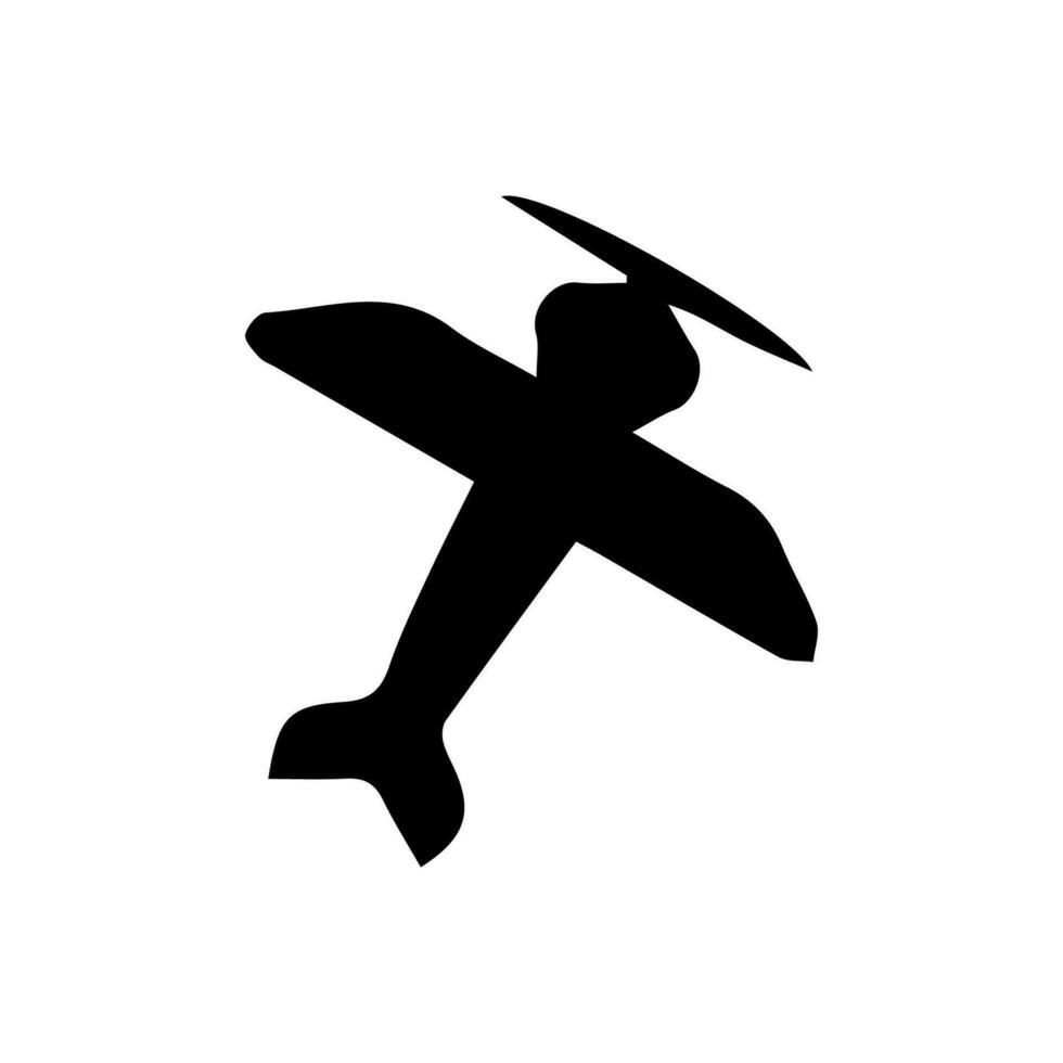 Plane icon vector, solid illustration, pictogram isolated on white. vector illustration