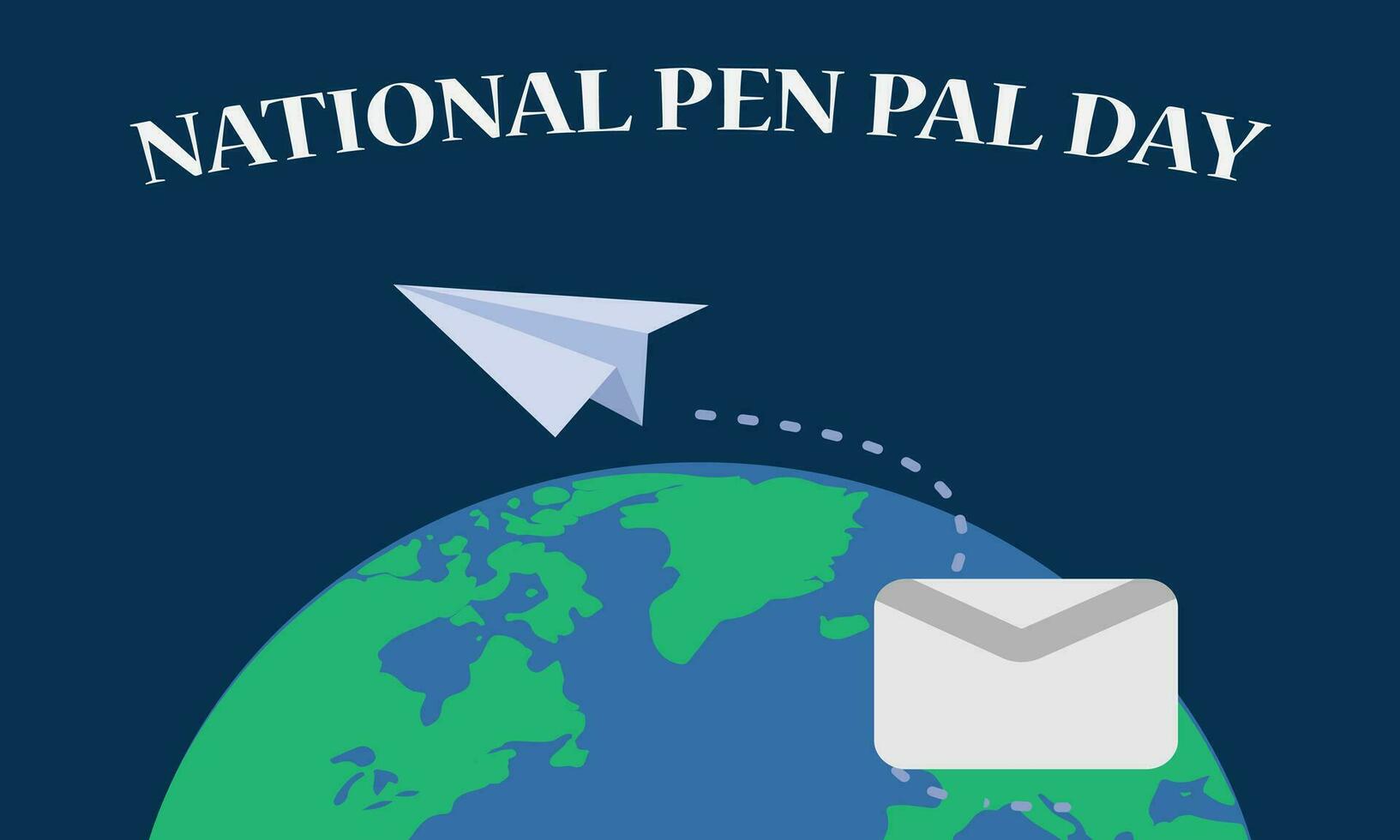 national pen pal day poster, banner background vector