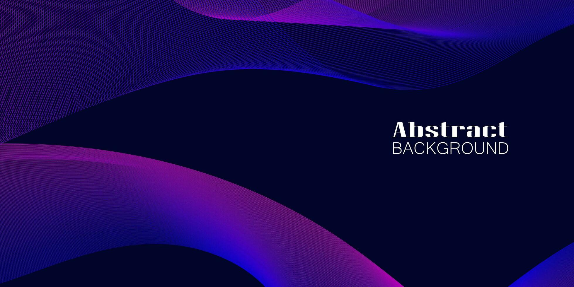 pink and purple glowing wavy line pattern on dark blue background with copy space. Modern technology futuristic neon color concept. Abstract wide banner design. vector