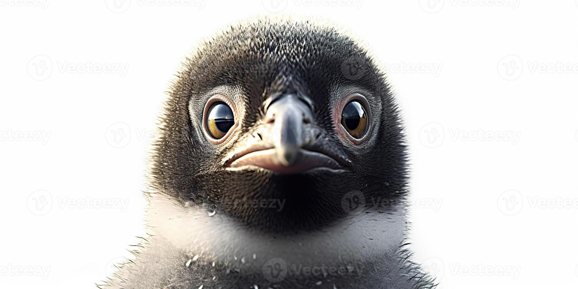 . . Photo illustration of little baby penguin cute funny face. Graphic Art