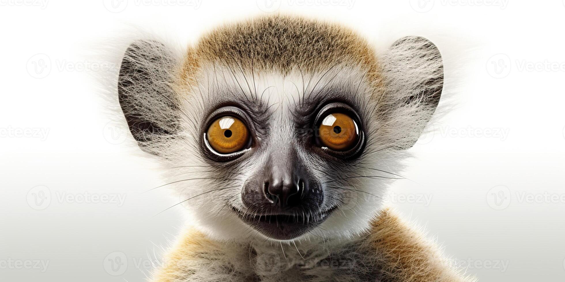 . . Photo Illustration of baby face lemur madagascar african animal. Graphic Art