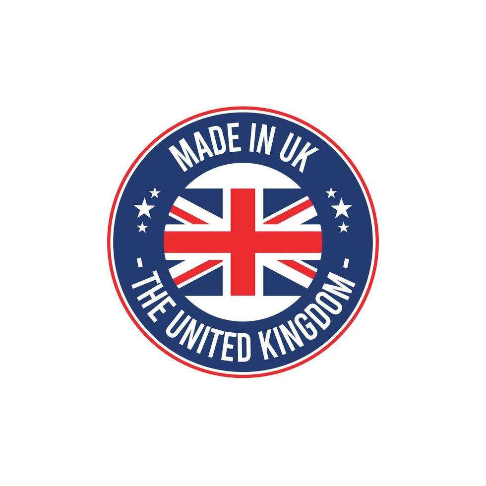 FREE Made In UK stamp sticker vector design