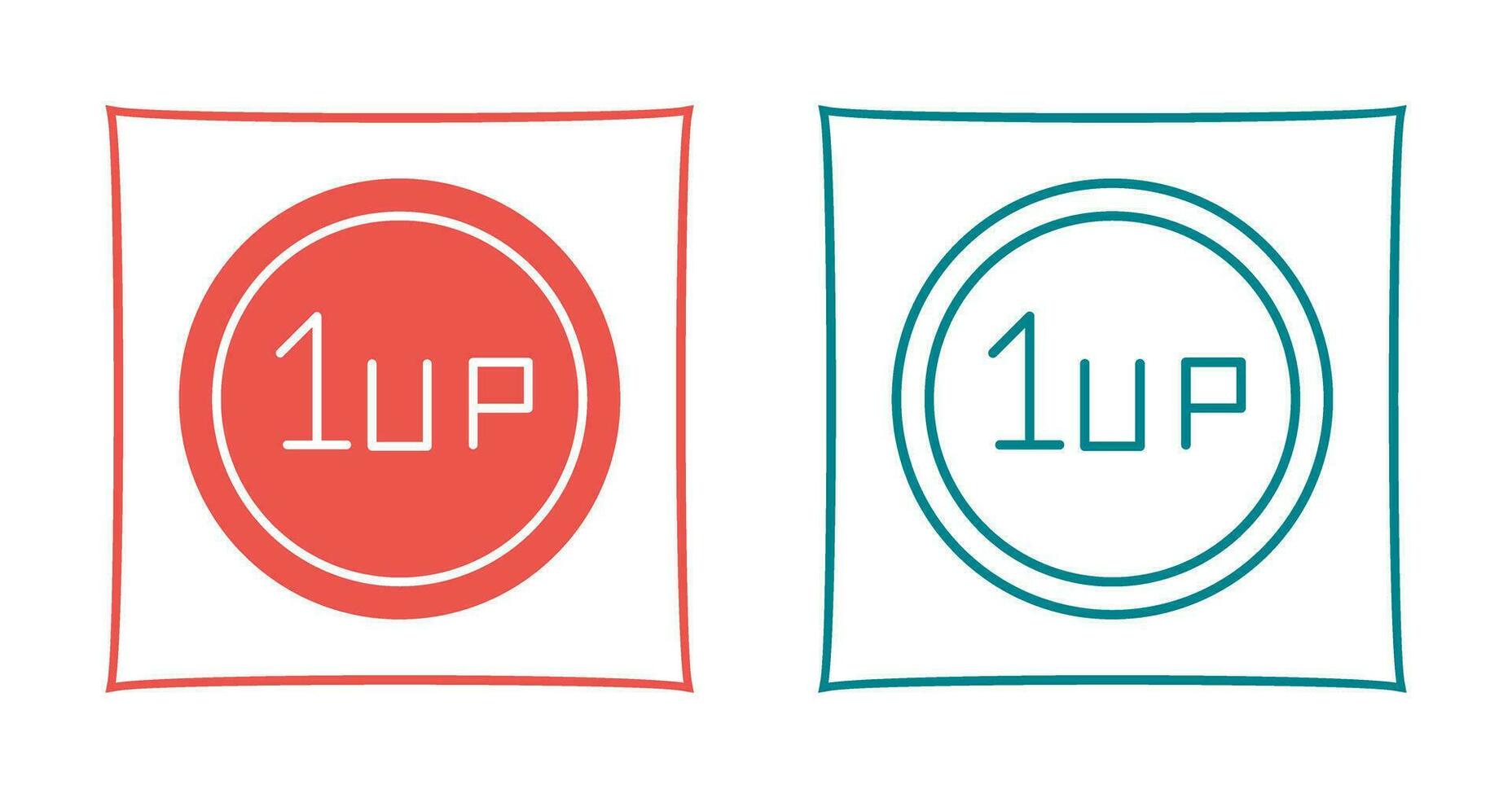 Unique 1UP Vector Icon