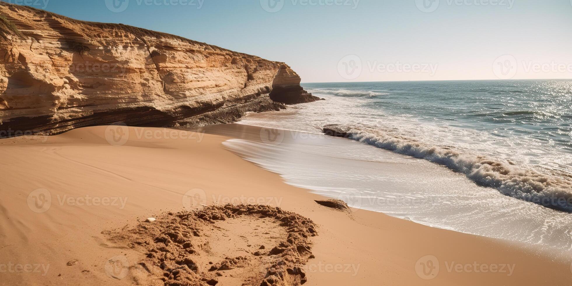 . . Photo illustration of heart shape on sand. Vacation love romantic vibe. Graphic Art