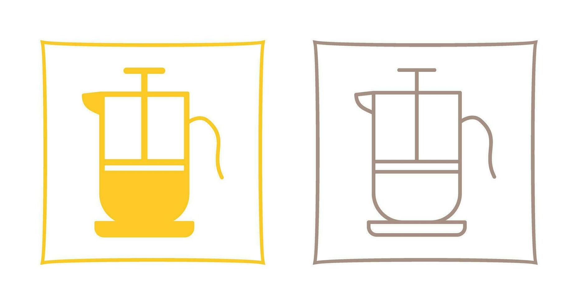 French Press Vector Icon