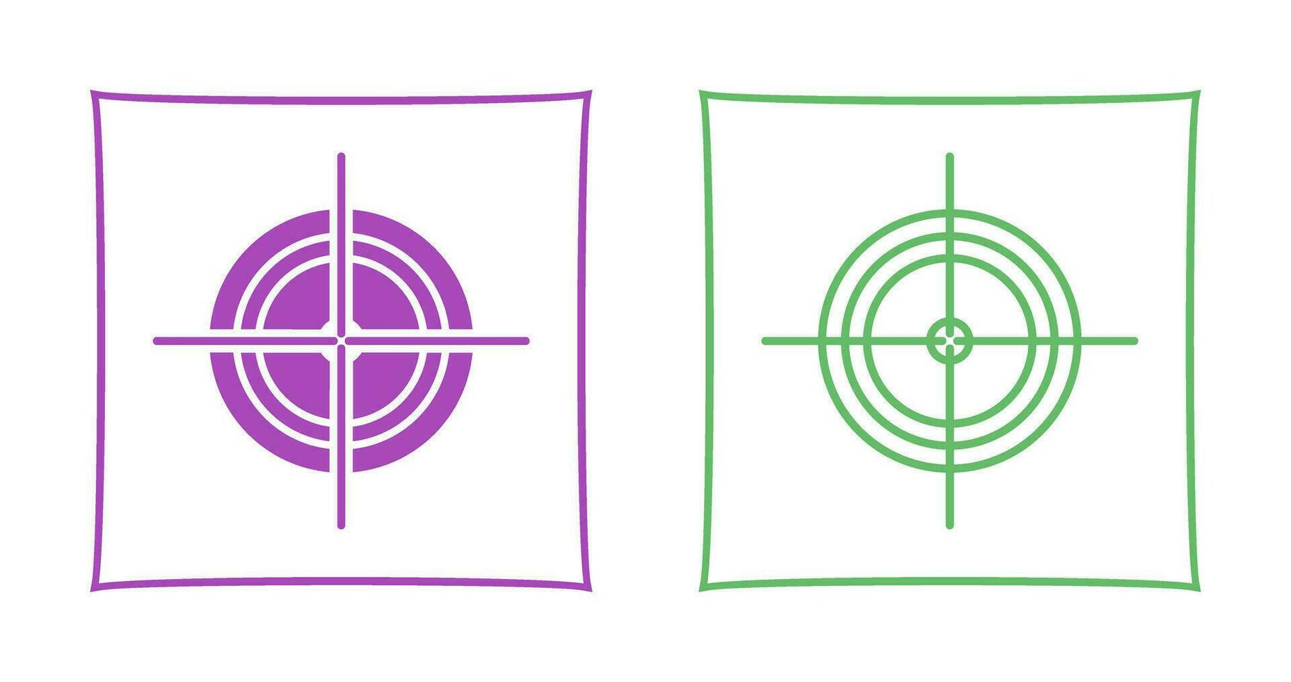 Unique Target Vector Icon