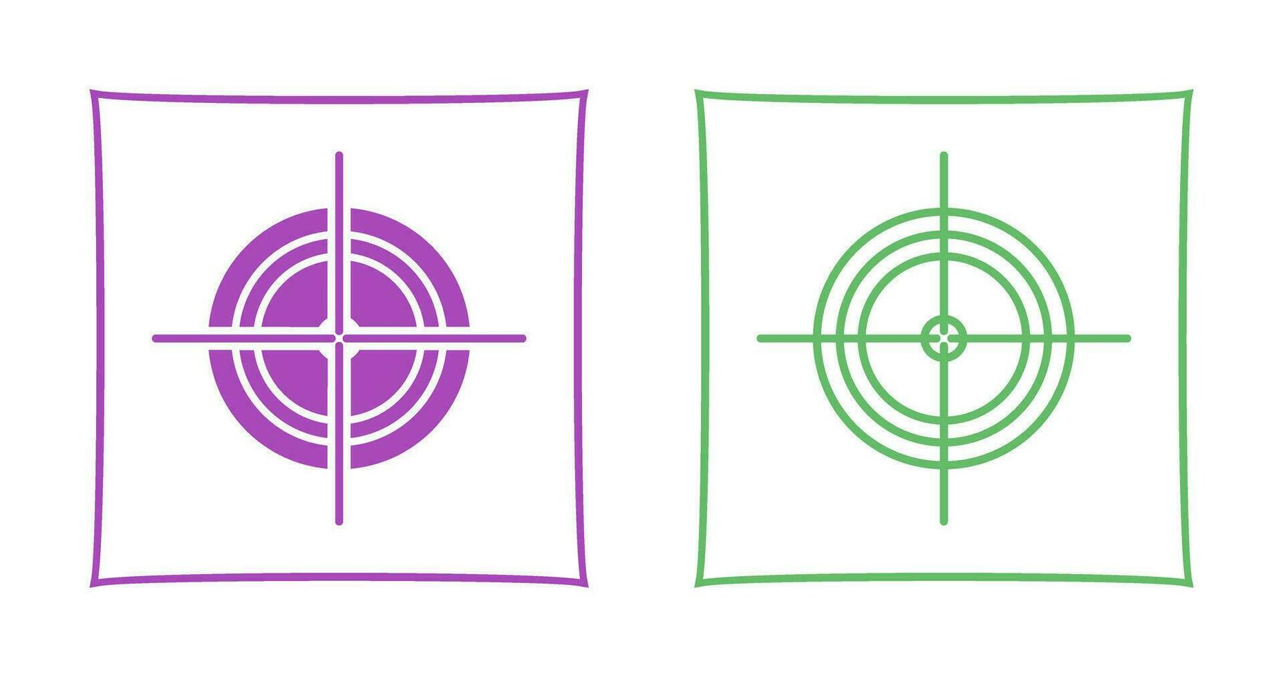 Unique Target Vector Icon