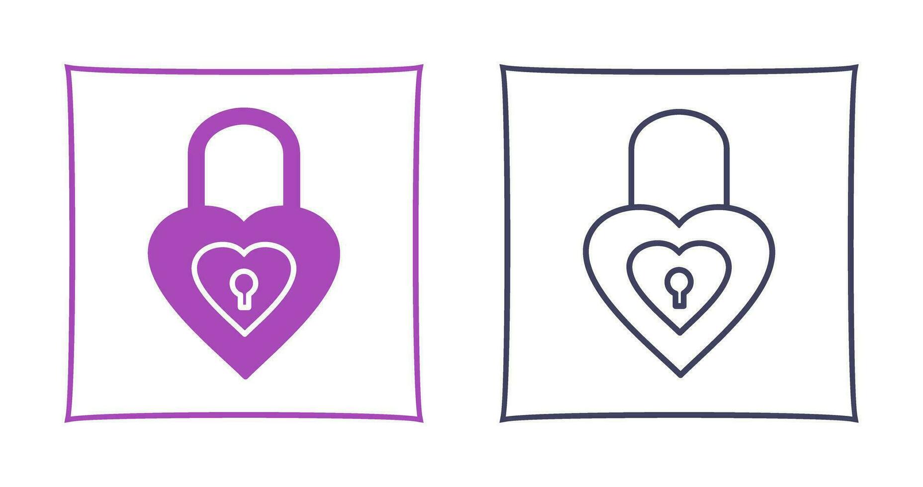 Unique Lock Vector Icon