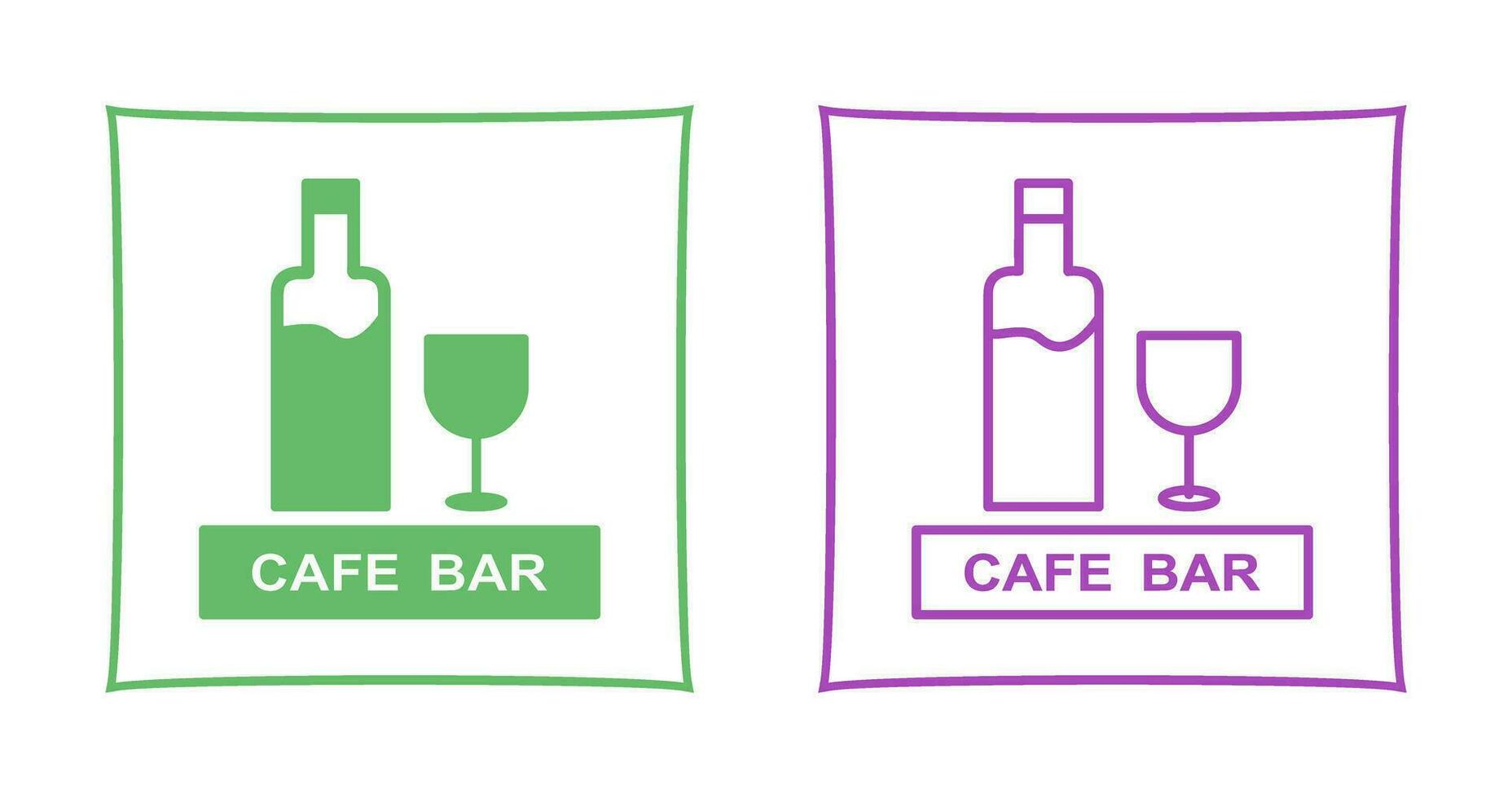 Unique Drinks Cafe Vector Icon
