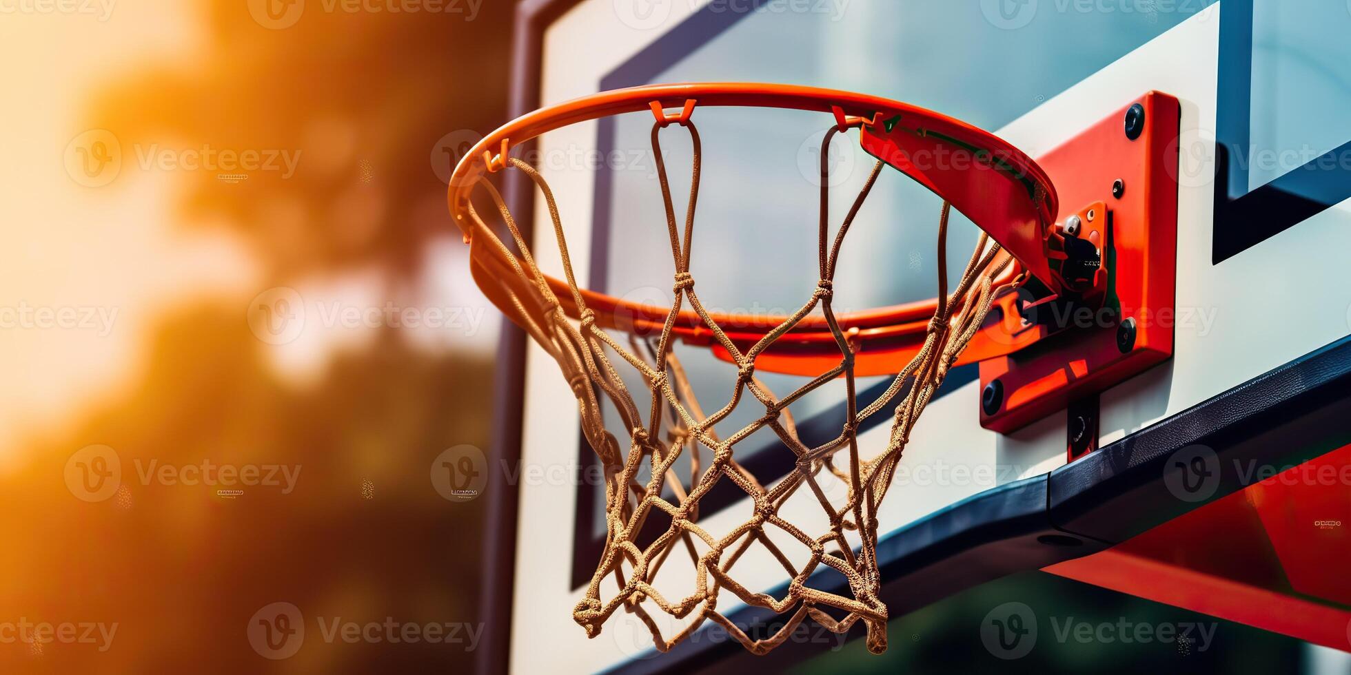 . . Photo realistic Illustration of basketball game hoop ball. Graphic Art