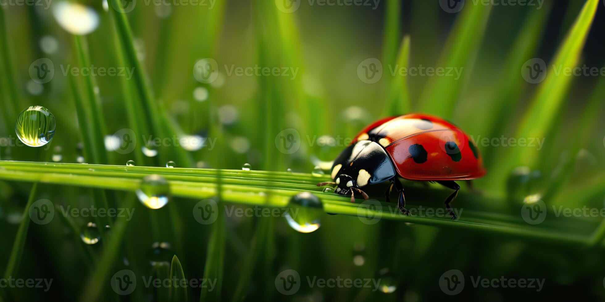 . . Photo Realistic Illustration of ladybug insect. Graphic Art