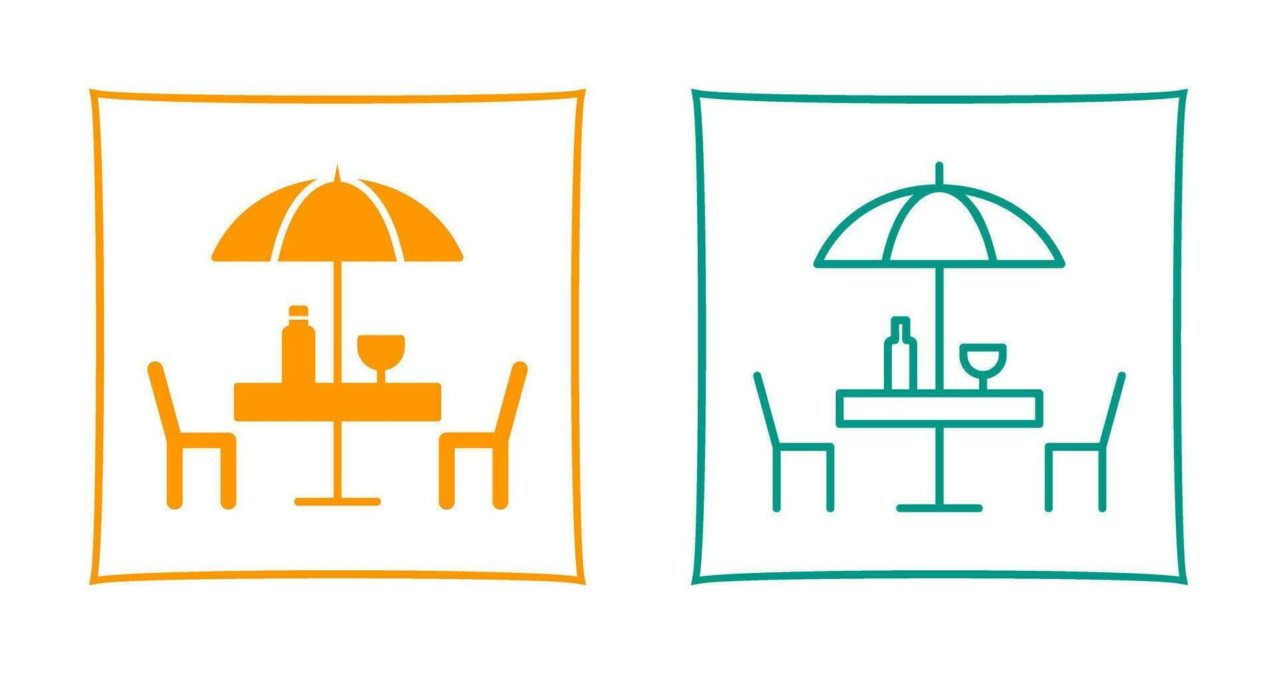 Unique Cafe Table Vector Icon