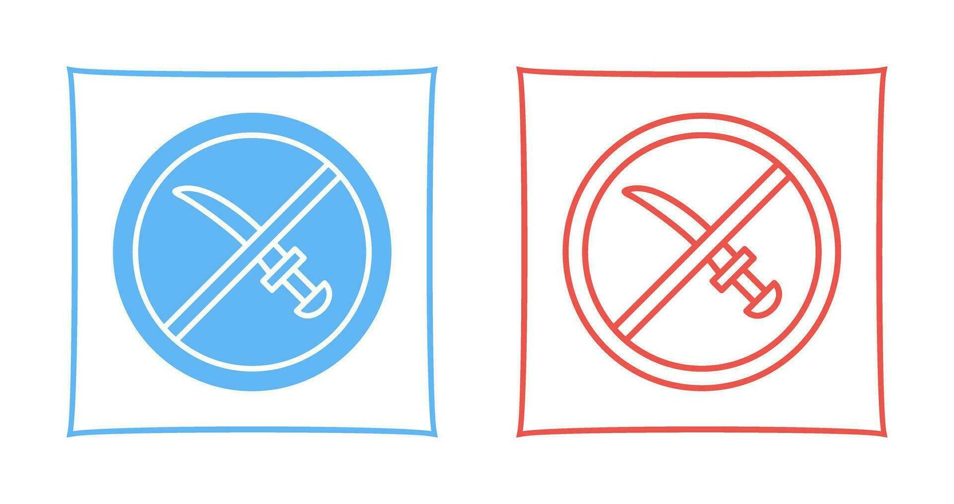 No Weapons Vector Icon