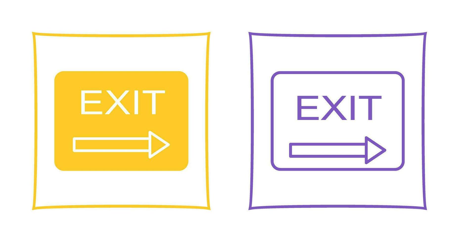 Unique Exit Vector Icon