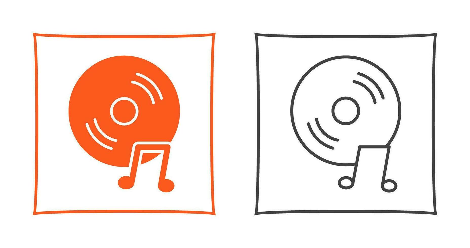 Unique Music CD Vector Icon