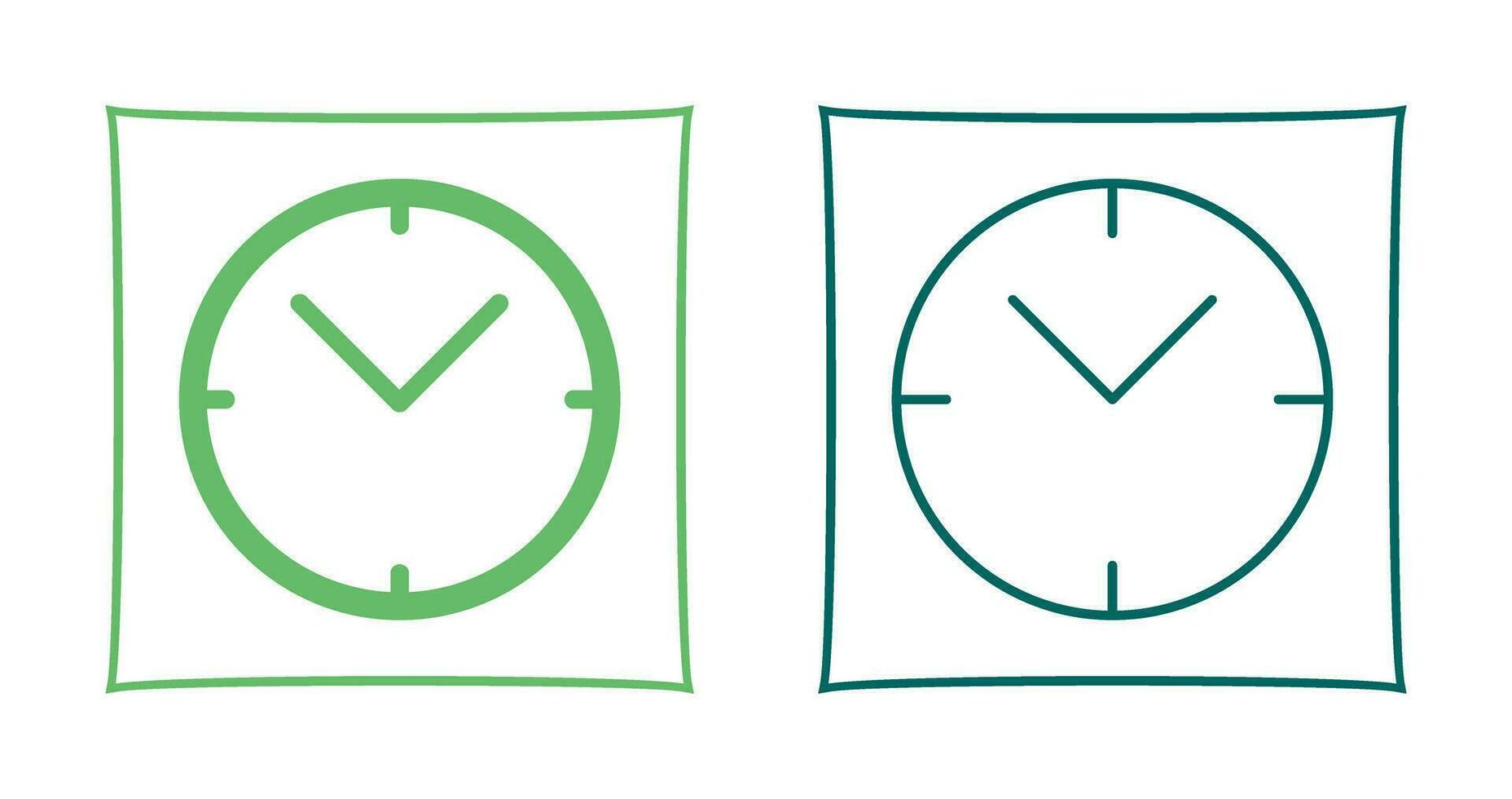 Unique Clock Vector Icon