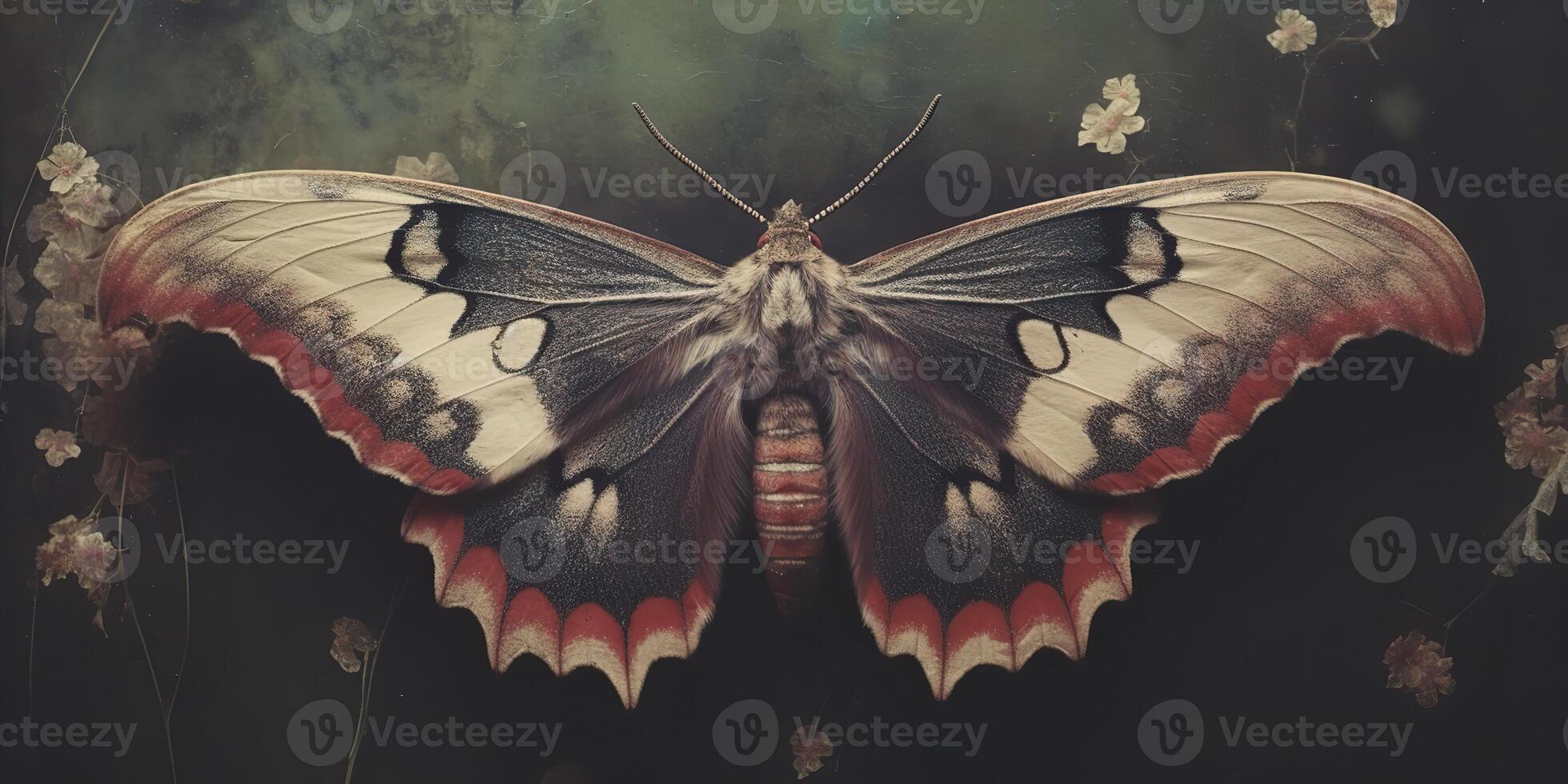 . . photo realistic illustration of A macro of a rare beautiful lunar moth. Graphic Art