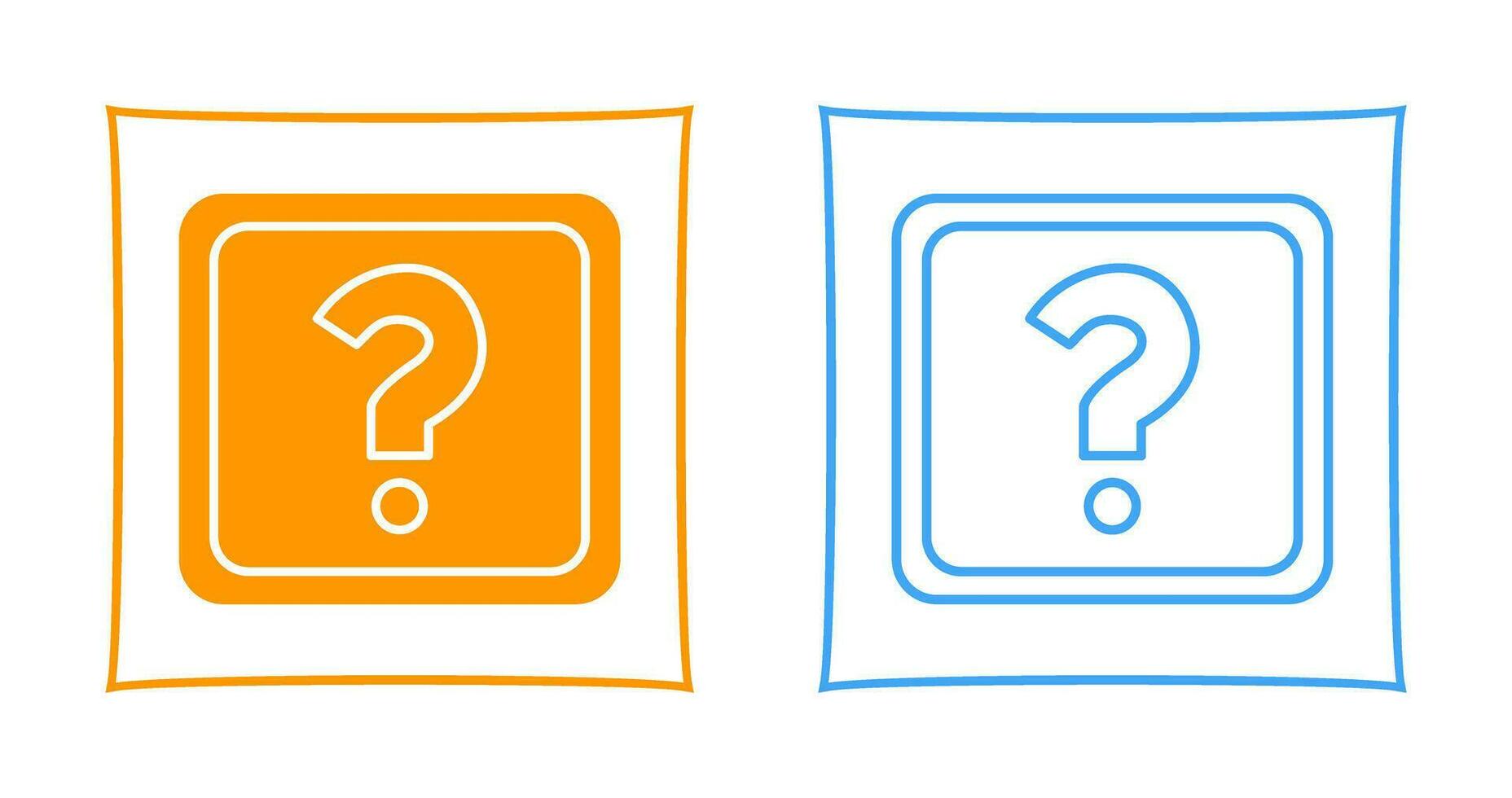 Unique Question Mark Vector Icon
