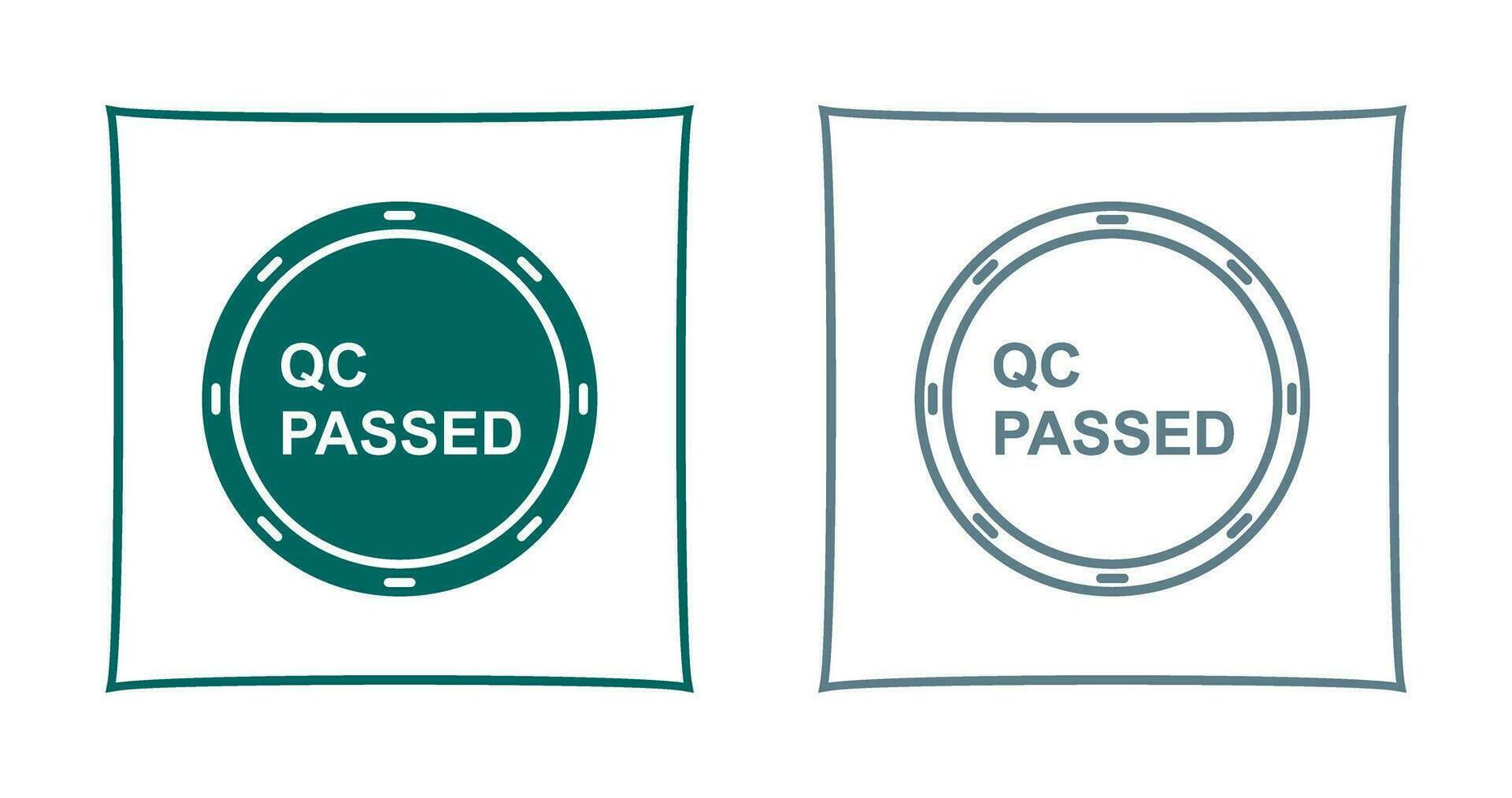 Unique QC Passed Vector Icon