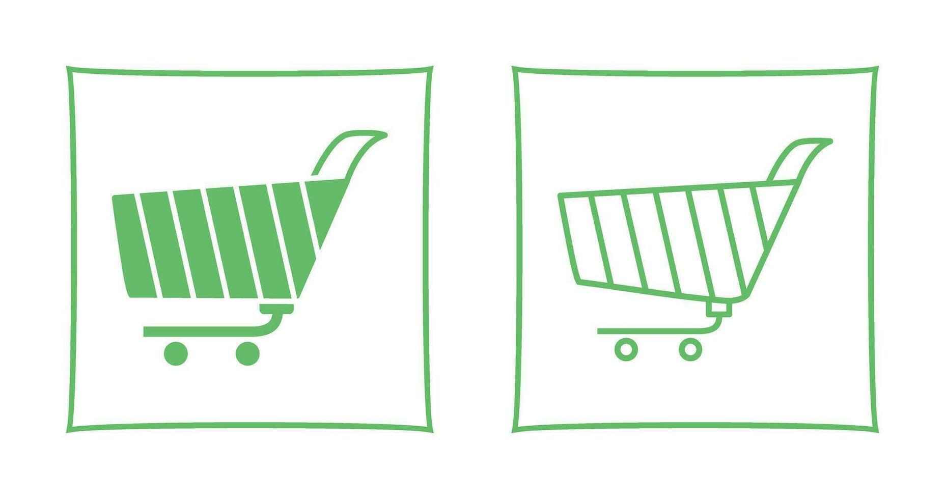 Unique Shopping Cart Vector Icon