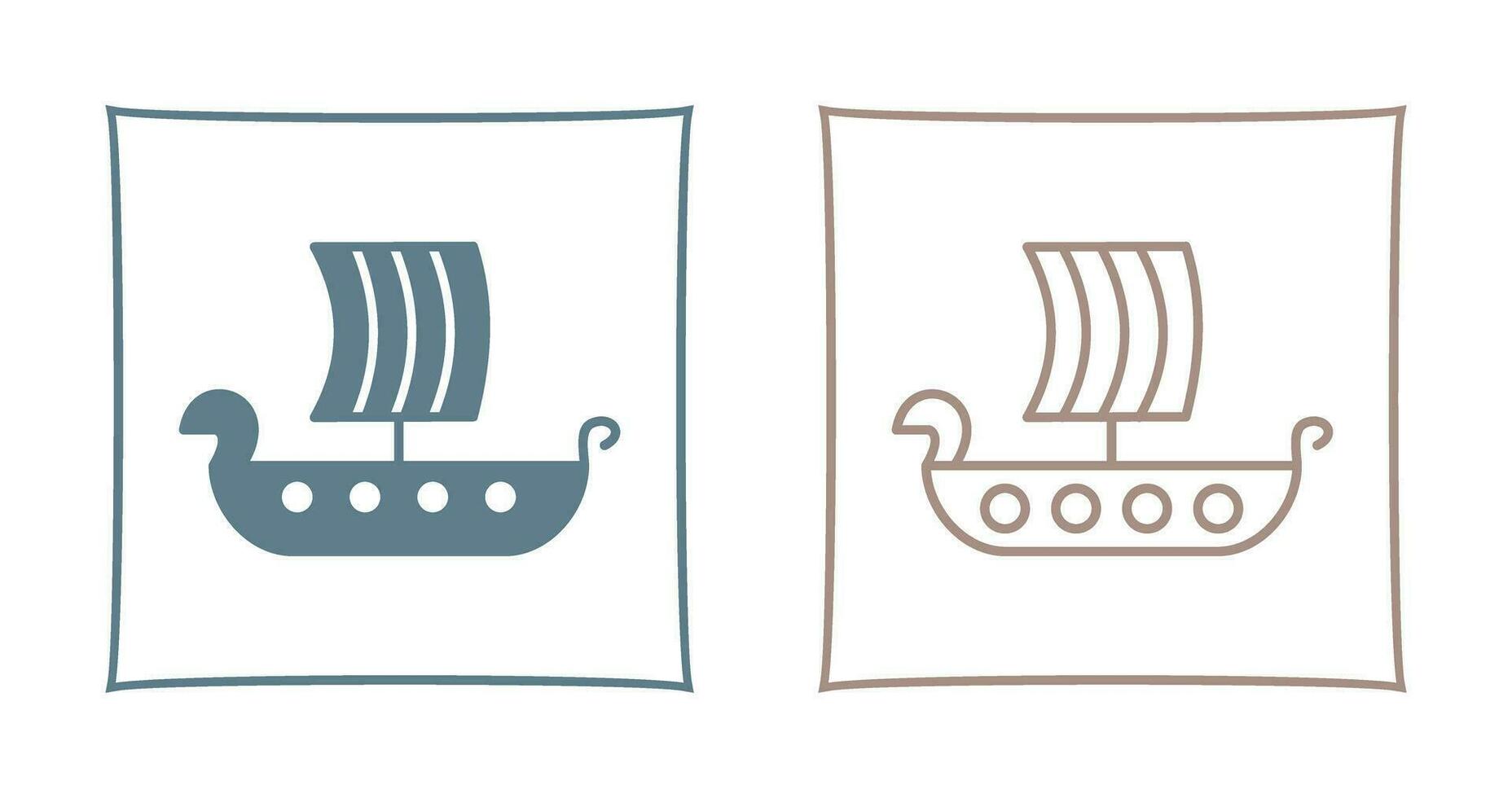 icono de vector de barco vikingo