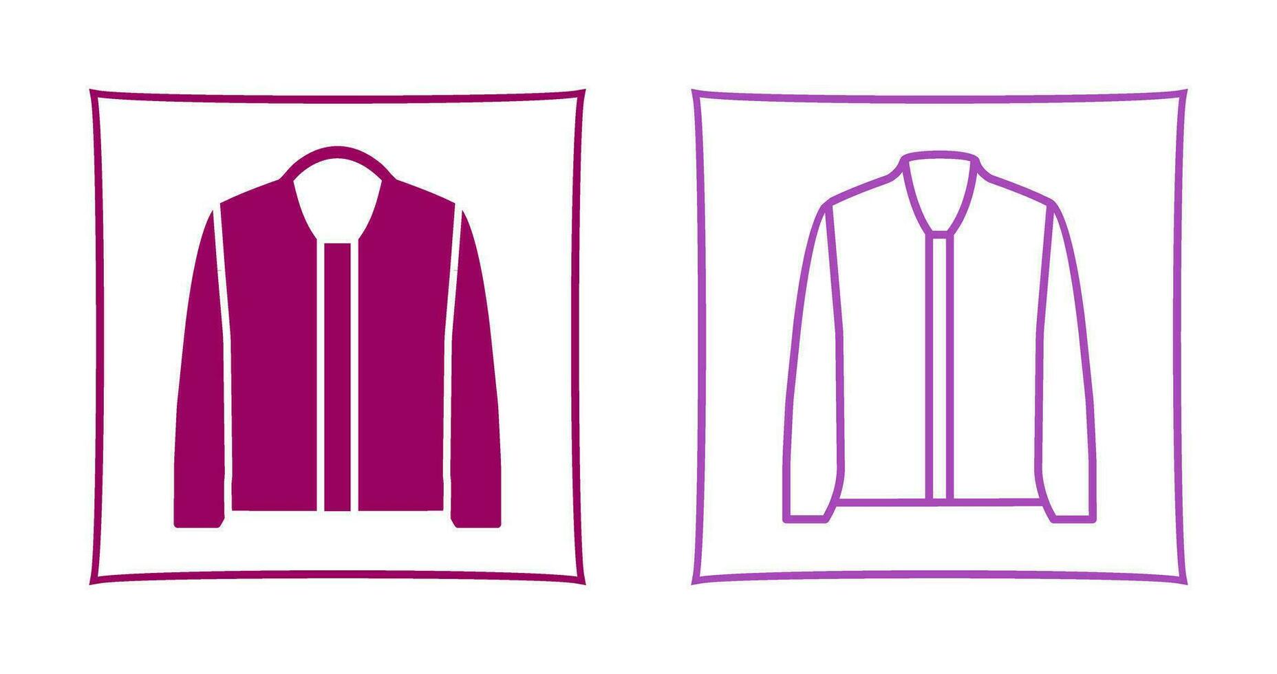 icono de vector de chaqueta