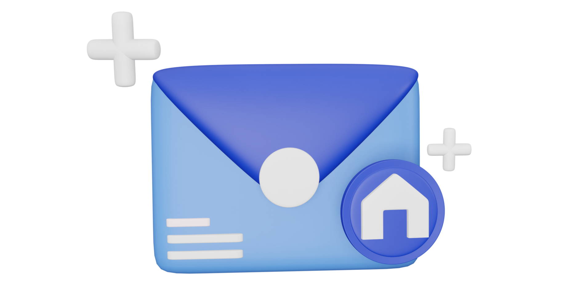 3d business mail send icon concept designs png