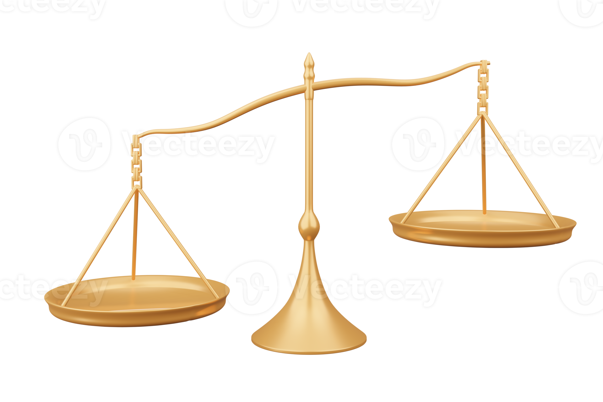 Gold unbalanced balance scale investment financial business and law