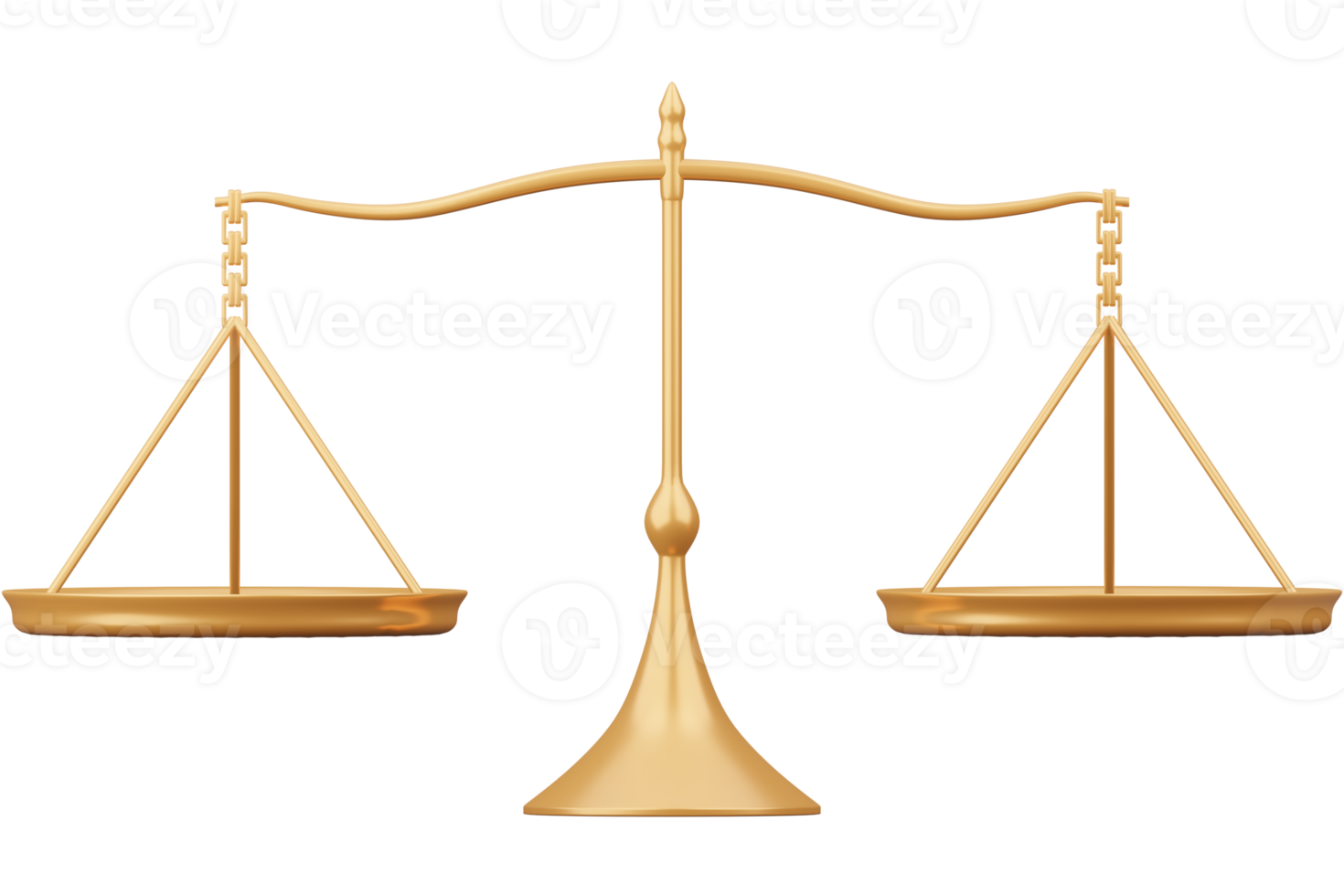 Empty gold balance scale investment financial business and law concept png