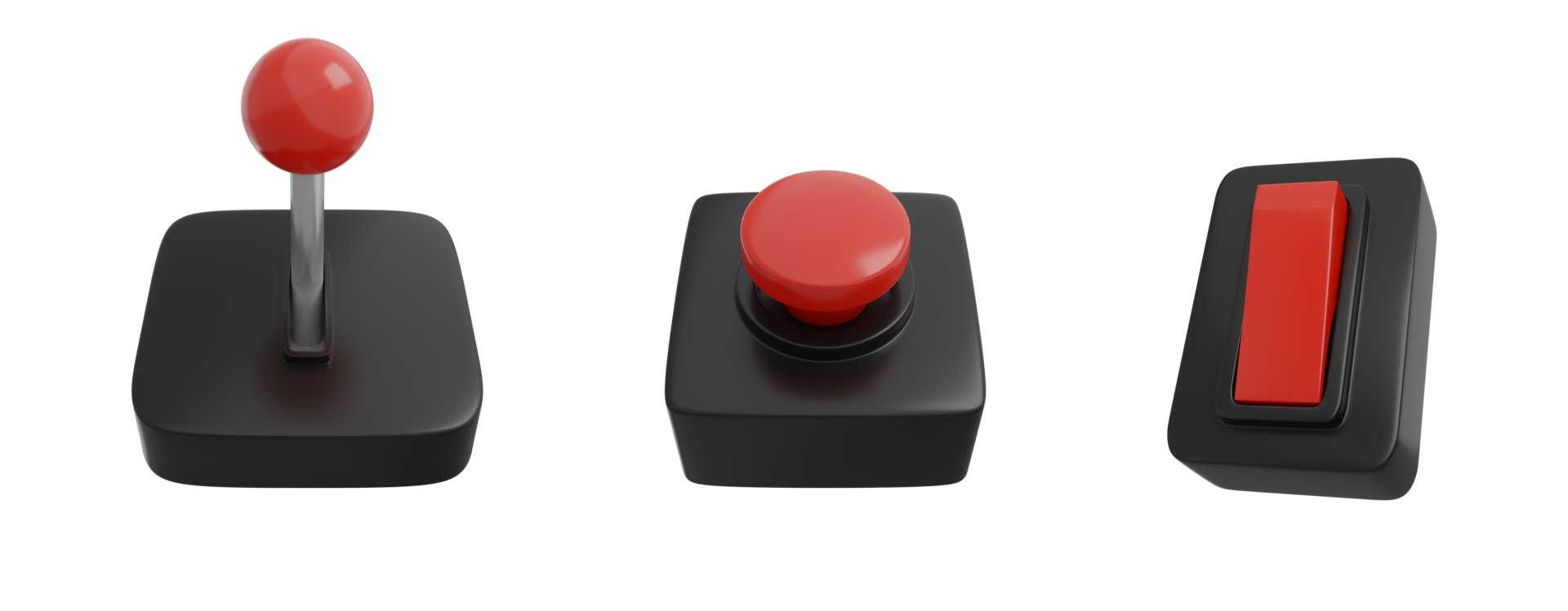 control button and watch out icon object 3d set 24796535 PNG