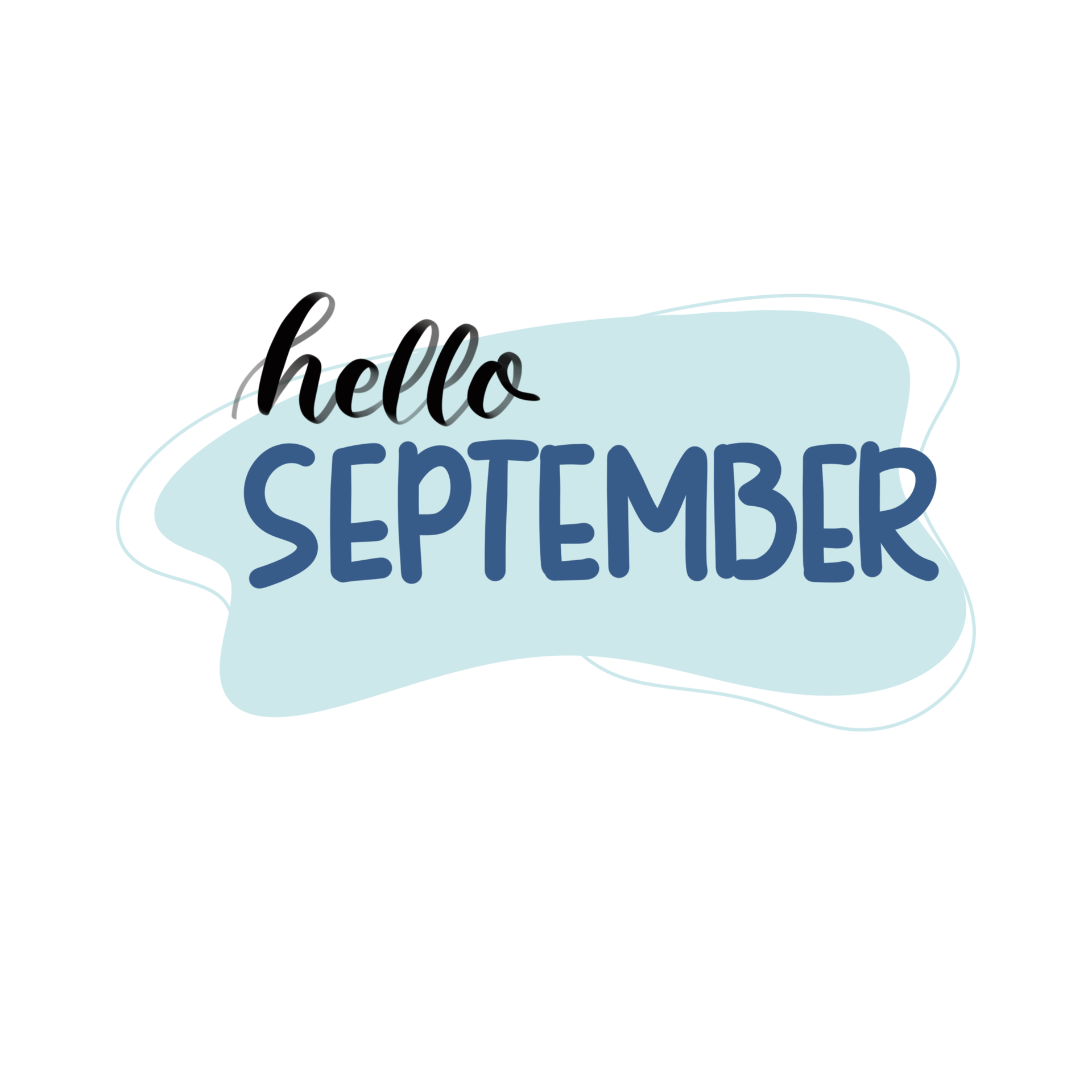 Hello September text lettering 24796543 PNG