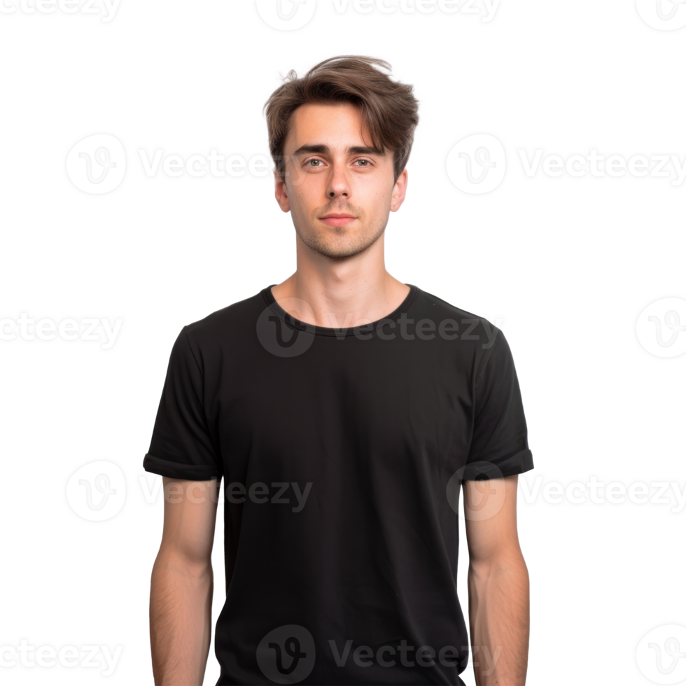 Black T-shirt Mockup. Illustration png