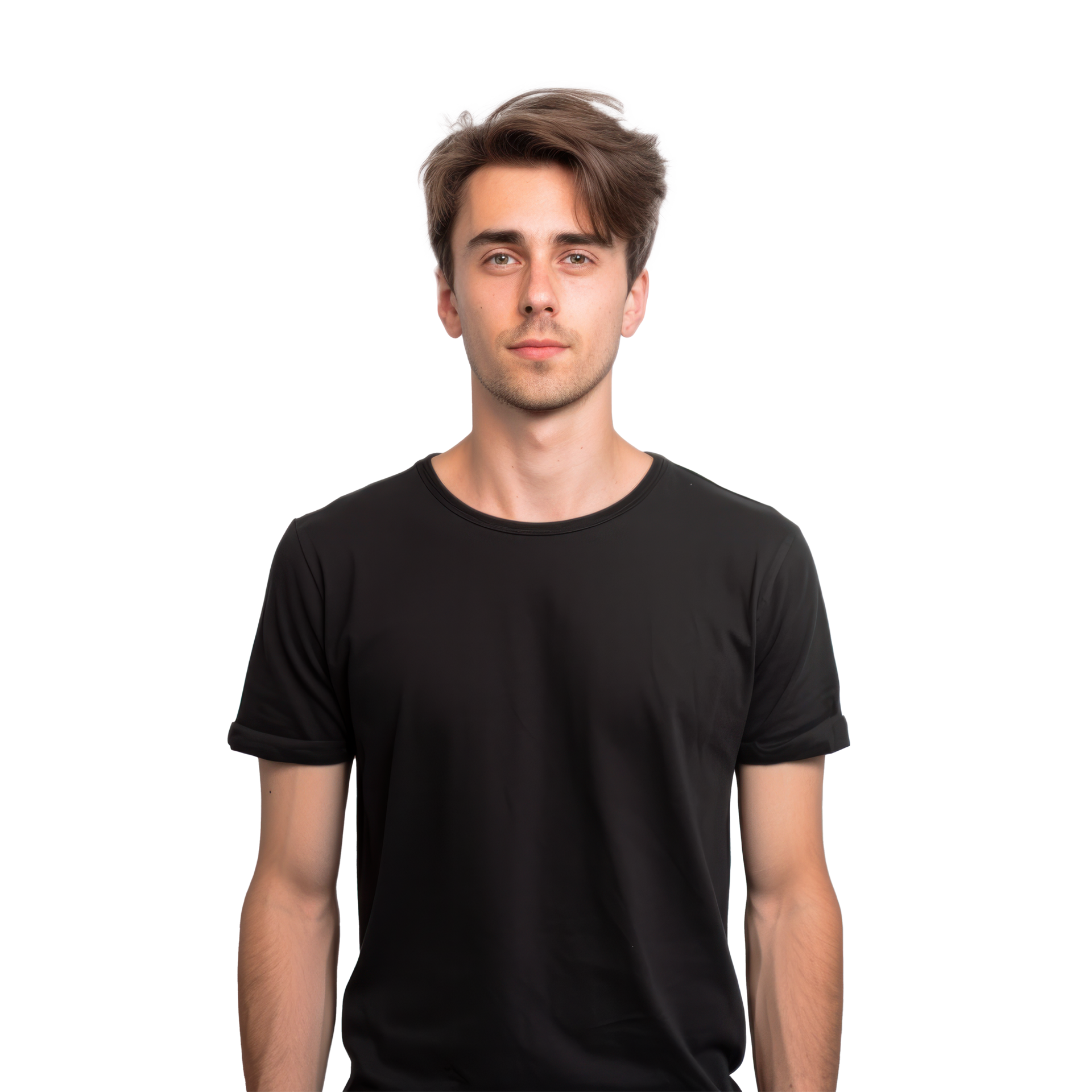 Black T-shirt Mockup. Illustration AI Generative 24796601 PNG